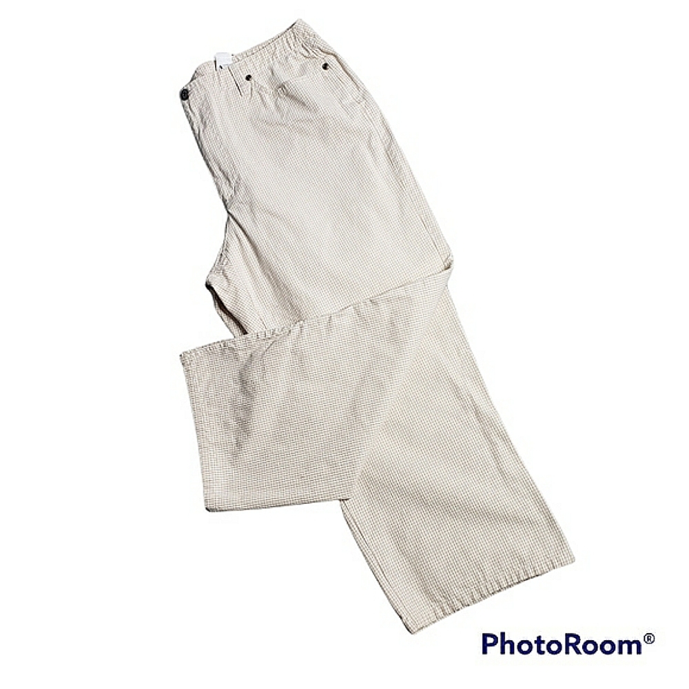 Cropped & Mini Checked jeans pants Liz Clairborne Coastal Grandma Summer Vacay ♡